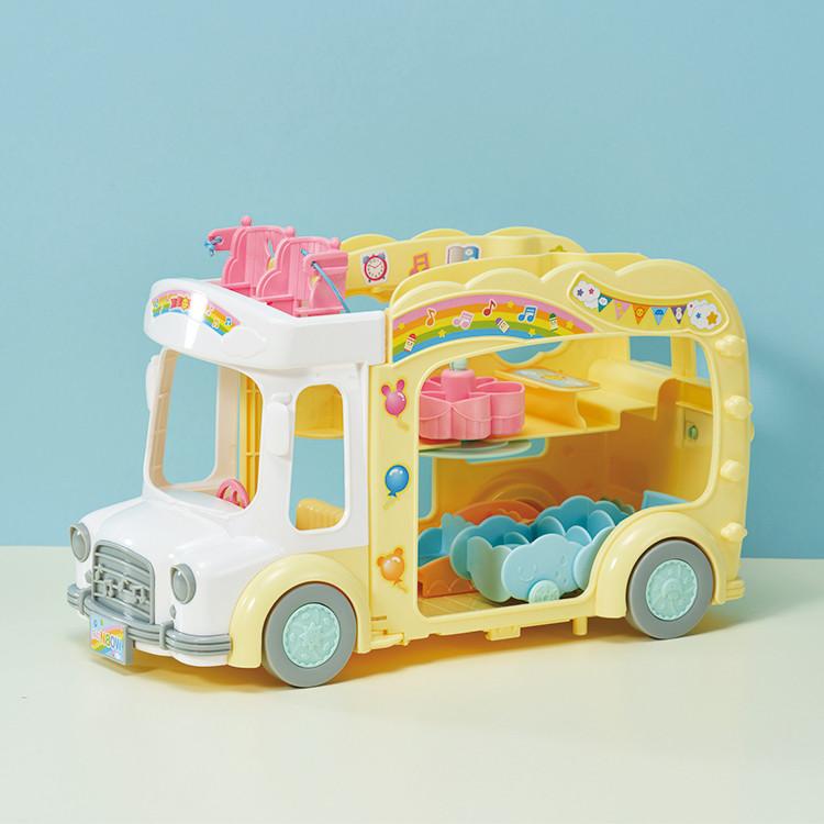 [Sylvanian]5744-Sunny Castle Baby Kindergarten 3-й этаж автобус