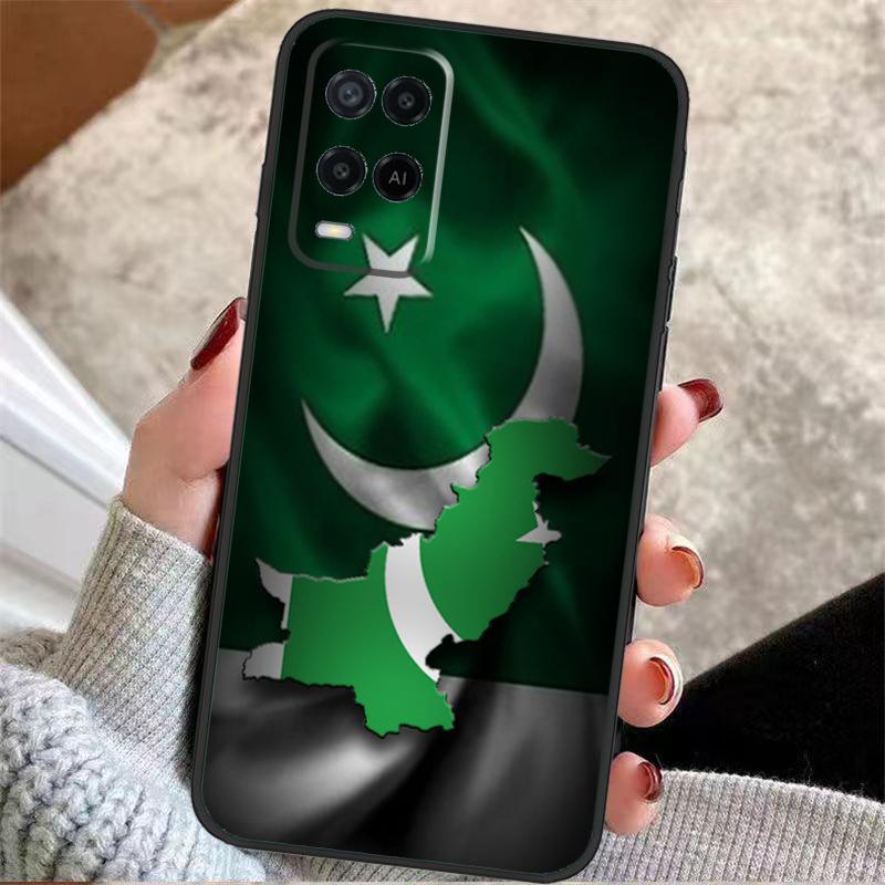 Чехол-баннер Флаг Пакистана для Oppo A57 A17 A77 A40 A78 A54 A74 A94 A76 A16 A96 A18 A60 A80 A38 A58 A98 A15 A5 Pro