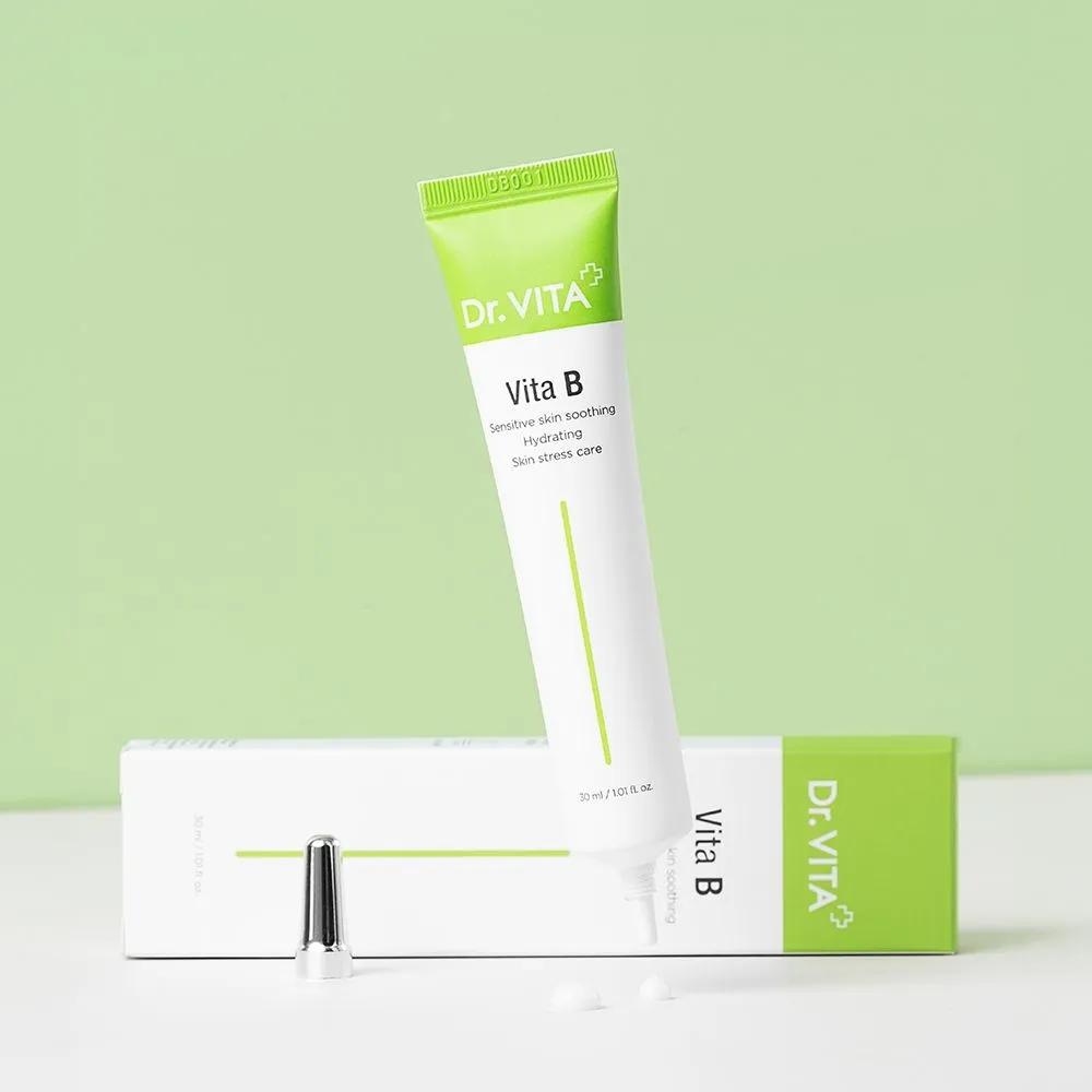 Dr.VITA Sensitive Skin Soothing, Relief, and Hydrating Hypoallergenic Vitamin B Cream 30ml x 3, Total 90ml