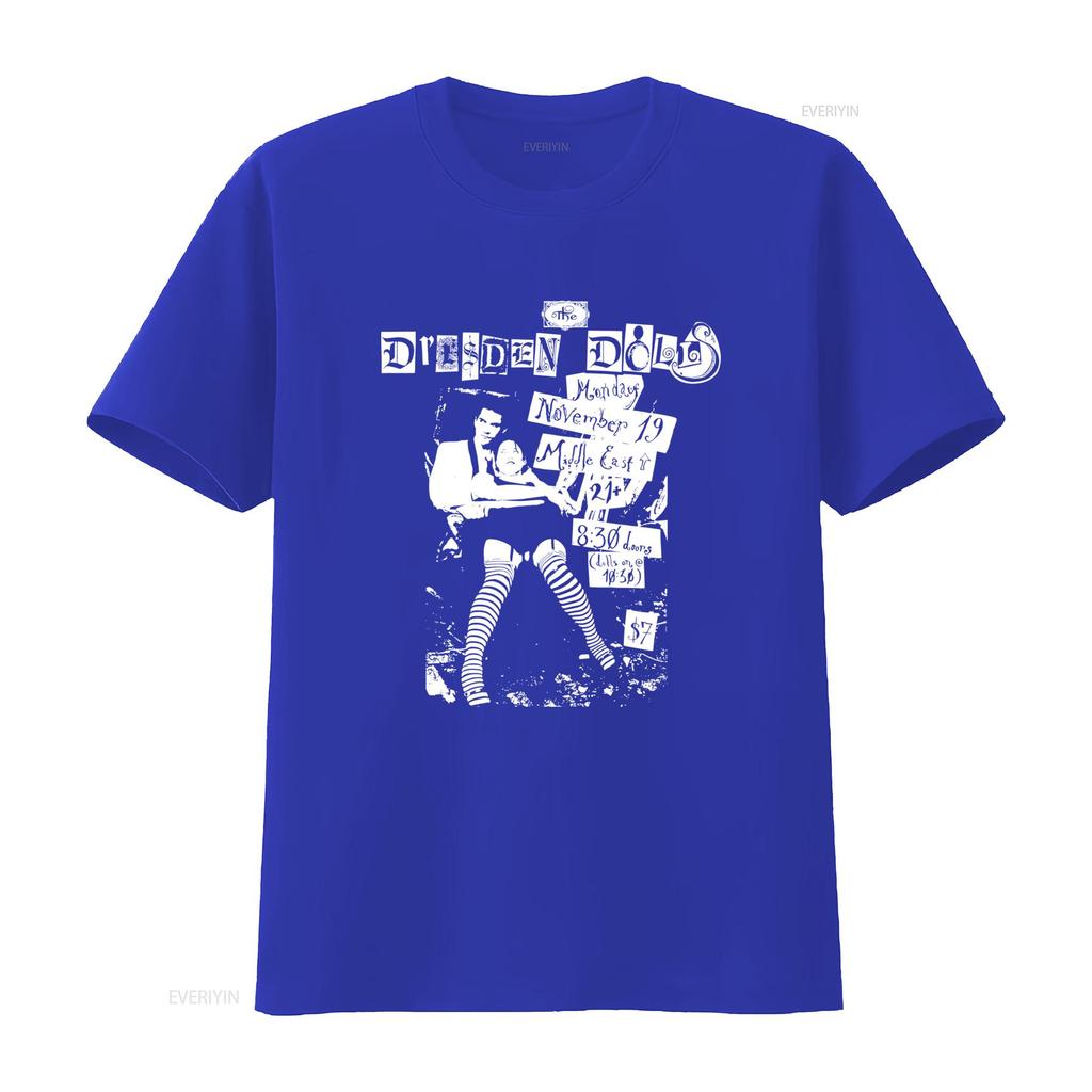 the Dresden Dolls T Shirt Vintage Rock Concert Design For Fans Cool vintage Washed Unisex graphic Versatile fashion Stretched