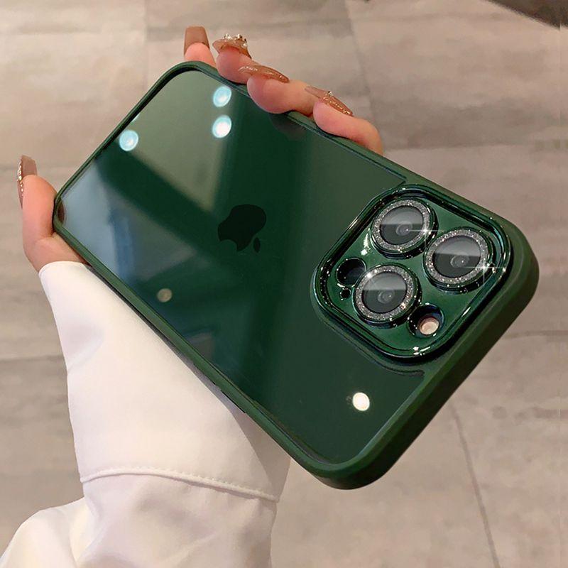 Роскошный блестящий прозрачный чехол для телефона для iPhone 11 12 13 14 15 Pro Max Plus противоударный прозрачный чехол-бампер с бриллиантами