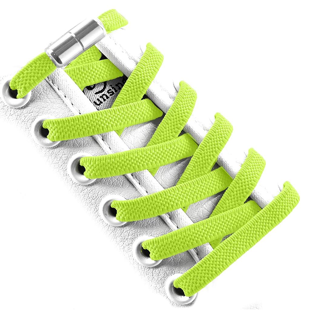 Эластичные шнурки для обуви без завязок с замком, без завязок, один размер подходит для всех детей и взрослых, спортивные плоские шнурки