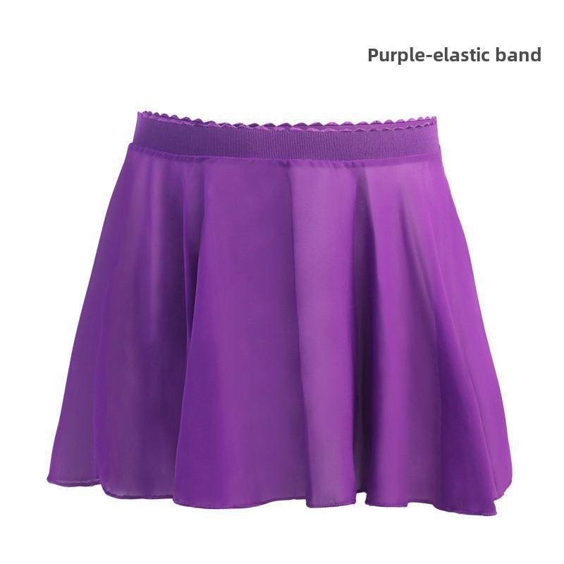 Детская балетная юбка из шифона - полудлинная, цельная, с фартуком на шнуровке