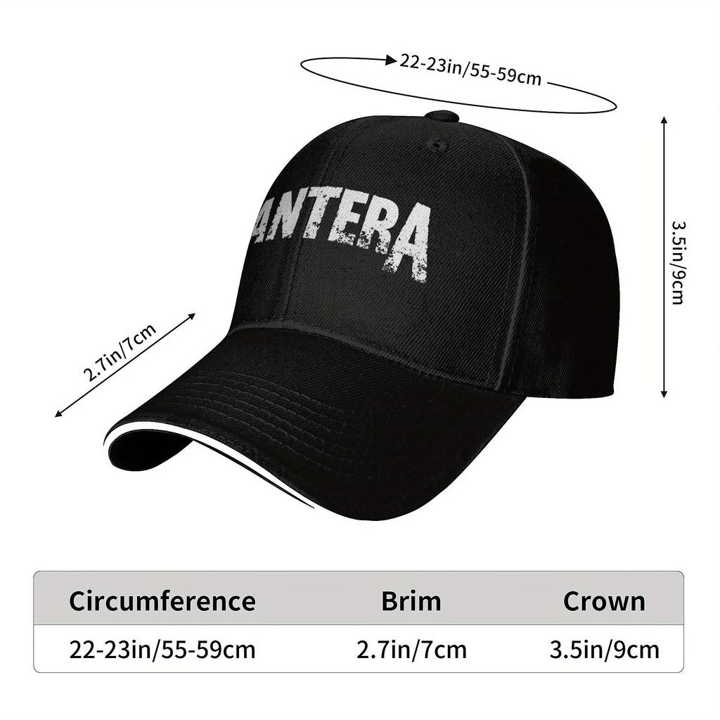 Pantera Logo Print Baseball Cap Hiking Fishing y2k Cool Trucker Hat Men Women Vintage Sunscreen Baseball Caps
