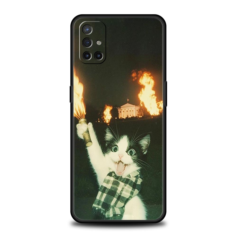 Забавный чехол для телефона с изображением животного-кошки для OnePlus 15 13 12 11 10 9 8 15T 13T 10T 7T Pro 13R 12R 9RT 8T Nord 4 N10 2T CE 2 3 5G