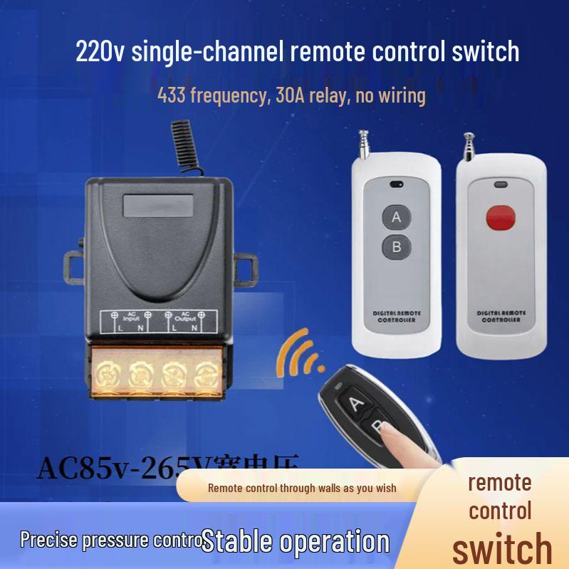 Беспроводной пульт дистанционного управления 220 В 30 А для водяного насоса, двигателя, кухонной вытяжки, вытяжного вентилятора и распылителя.