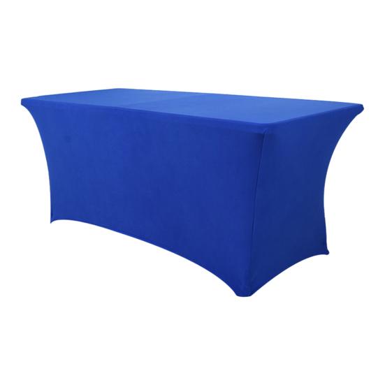 Эластичная скатерть для стола, прямоугольная, однотонная, полиэстеровая ткань, устойчивая к морщинам, моющаяся, для банкета, вечеринки в помещении и на открытом воздухе