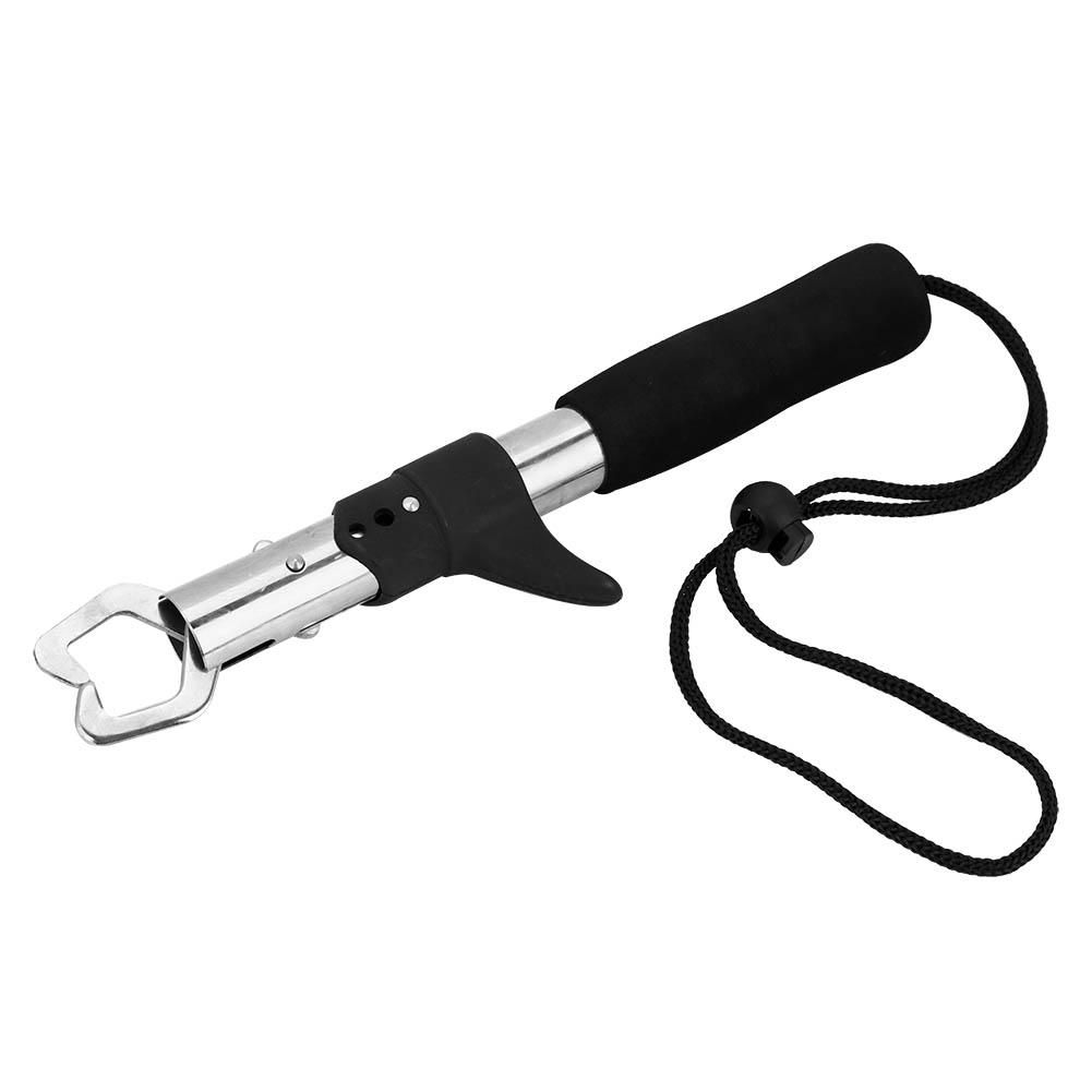Portable Stainless Steel Fish Lip Grips Gripper Grabber Holder Fishing Tool (Gun Shape Handle)