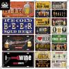 Putuo Decor Beer Metal Sign Tin Sign Plaque Metal Vintage License Plate Decoration for Bar Pub Man Cave Living Room Wall Decor