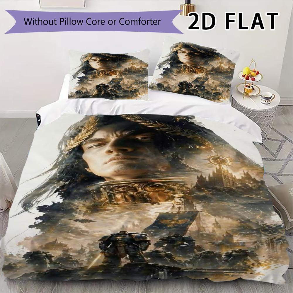 Imperium of Man Pattern Bedding uilt Set uilt Cover Pillowcase Home Decoration Birthday Gift (1 * duvet cover + 2 * pillowcase without core)