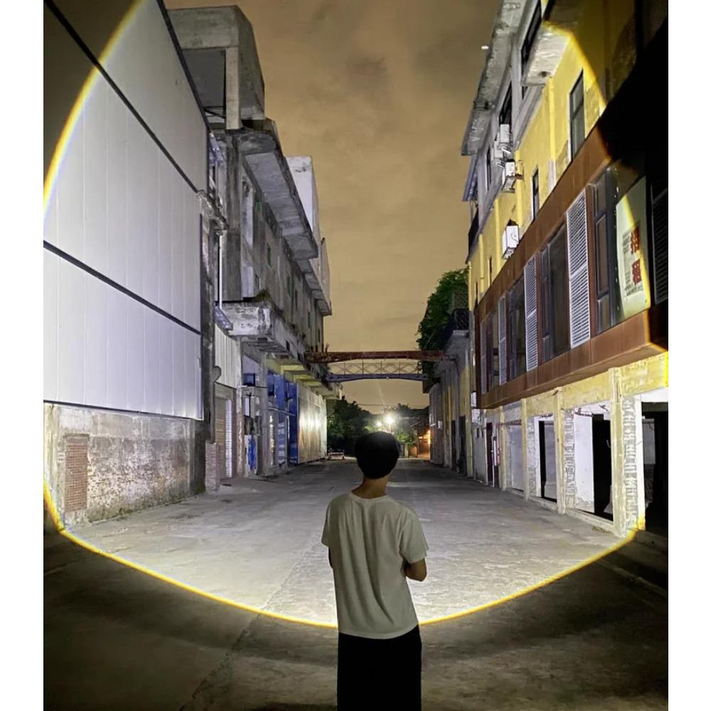 Powerful Small Flashlight High Power Rechargeable Led Flashlight 2000mah Built-in Battery Fluorescence ABS Portable Torch