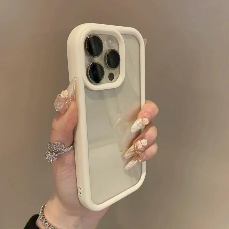 Роскошный прозрачный чехол-конфета для iPhone 17 Air 11 12 13 14 15 16 17 Pro Max Plus Ударопрочный прозрачный бампер Чехол
