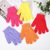 Double-Sided Bath Exfoliating Gloves, 5-Finger Design with Silk-Nylon Fabric, Strong Scrubbing Mittens for Body & Back Care