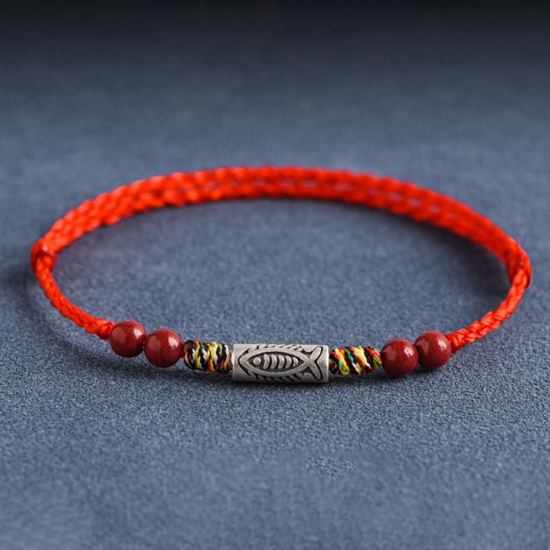 Ручной плетеный браслет на удачу в виде рыбки кои для женщин и мужчин, минималистичный регулируемый браслет на удачу, ювелирные изделия, аксессуары, подарки