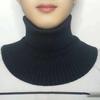 Men's Knitted Scarf Cold-Proof Versatile Keep Warmth All-match Solid Color Elastic Neck Cover for Winter