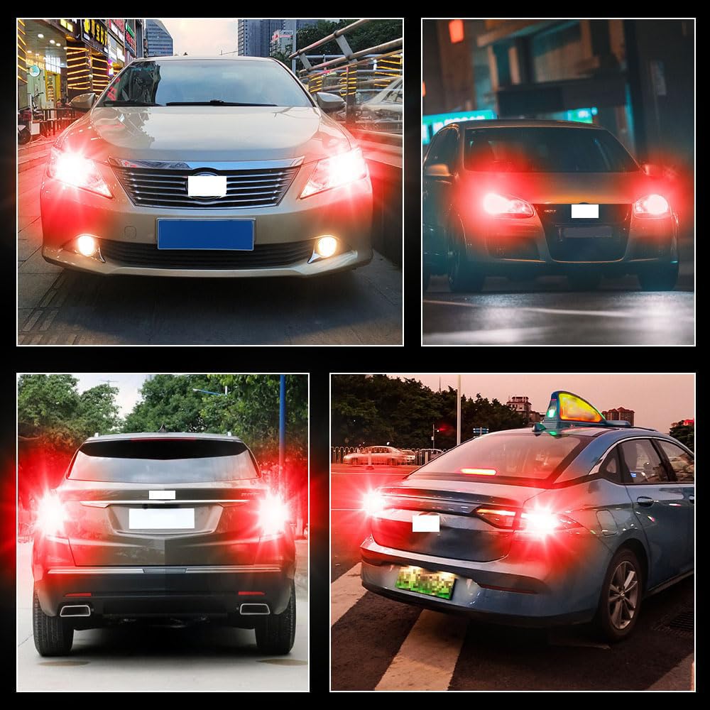 X-STYLE S25 Одинарная 1156 BA15S Красный Угол штифта 180° P21W Автомобильная 144 ряда