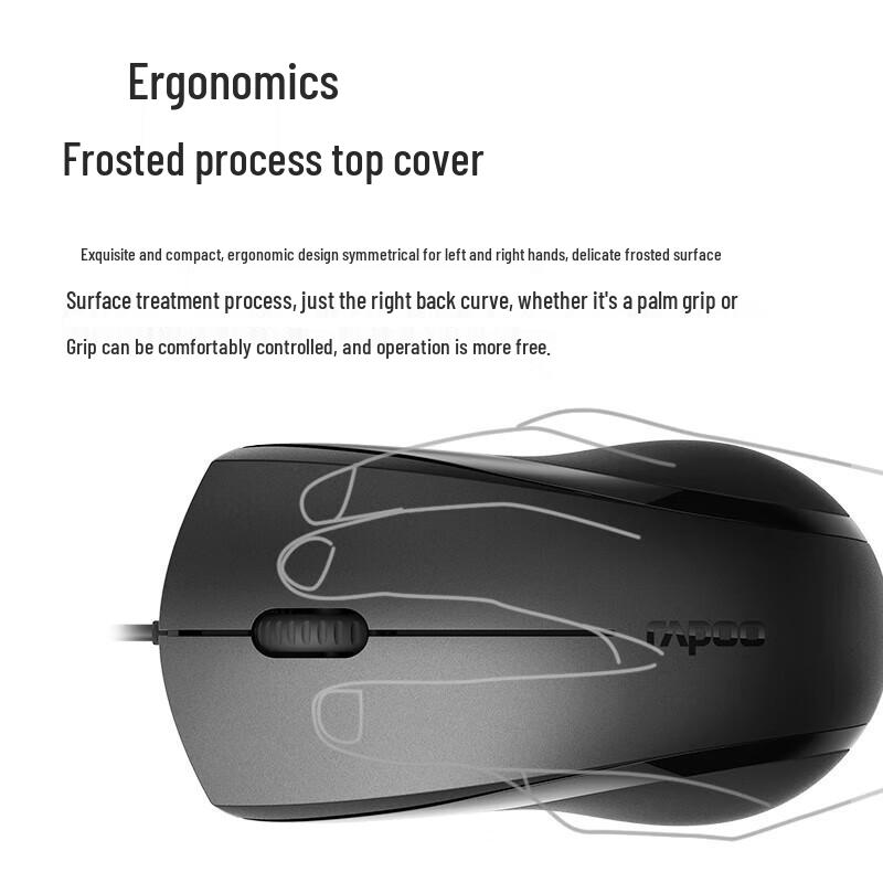 Проводной бесшумный комплект клавиатуры и мыши Rapoo NX8000