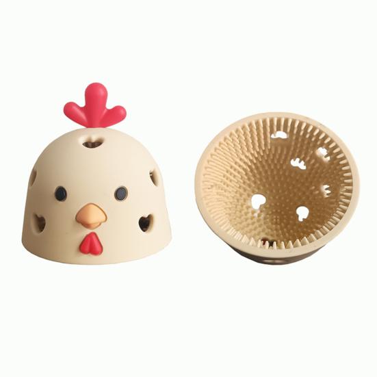 Силиконовая щетка для яиц в форме цыпленка, мягкая щетина, очиститель для яиц курицы, птицы, ручной очиститель для яиц, пятновыводитель, инструмент для мытья скруббера