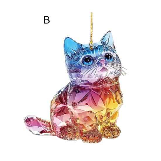 Colorful Animal Ornaments Acrylic Key Chain Backpack Hanging Decorations Car Rearview Mirror Accessories