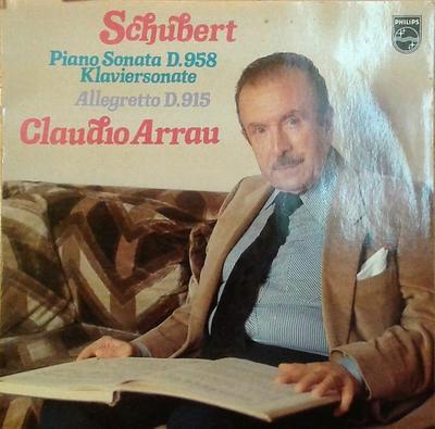 LP Пластинка КЛАУДИО АРРАУ / ФРАНЦ ШУБЕРТ - Фортепианная соната D.958 = Клавирная соната 9500755 Philips 1980 Нидерланды Классика Б/У