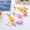 Cartoon 3D Luminous Turtle Keychain Pendant Cute Animals Charms Key Ring Exquisite Backpack Decoration Accessories Gifts