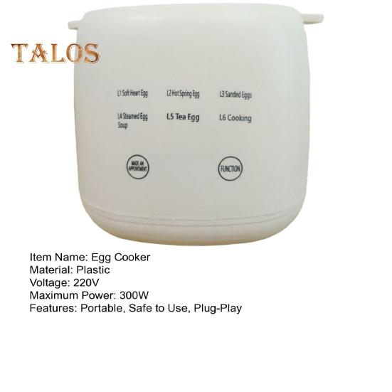 Electric Egg Boiler Touch Screen Design Timer Auto Shut-off Sound Reminder Food Grade Portable 6-in-1 Smart Electric Egg Yogurt Maker