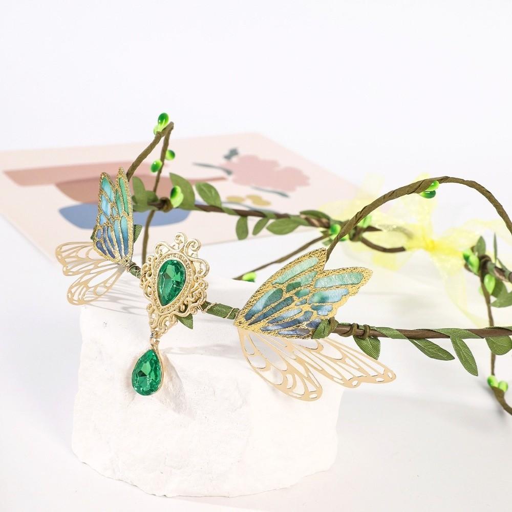 Bride Hairstyles Elf Garland Artificial Floral Artificial Floral Wreath Princess Headdress Women