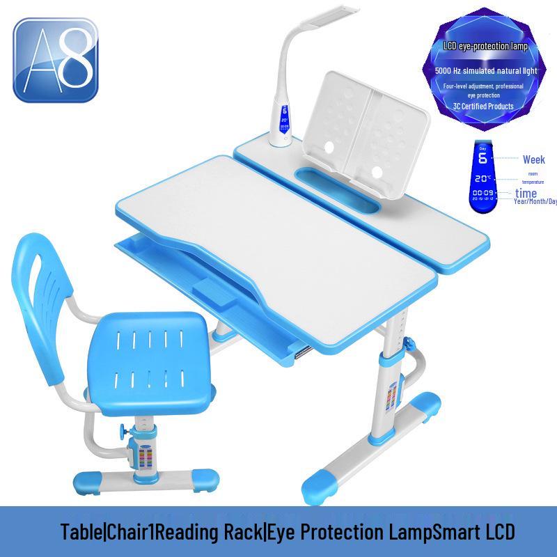Tongben Shi 80 см Детский регулируемый комплект стол и стул для учебы с защитой осанки и зрения