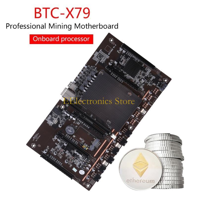 B03C X79-H61 5 PCI-E Профессиональная материнская плата для майнинга BTC LGA 2011 DDR3 32 ГБ SATA3.0