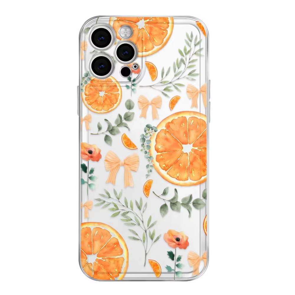 Летние апельсины Прозрачный чехол для телефона для Samsung Galaxy S26 S25 Ultra S24 S23 FE S22 S21 Plus S20 A73 A72 Силиконовый противоударный чехол
