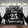 An elegant 25th anniversary celebration background banner, a refined gathering, a milestone celebration event