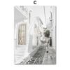 Wall Art Canvas Painting Sandy Beach White House Street Flower Abstract Nordic Posters And Prints Wall Pictures For Living Room