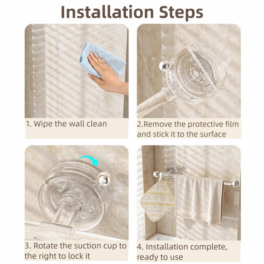 Держатель для бумажных полотенец на присоске, настенный, многоразовый, настенный держатель для рулонов, без перфорации, экономящий место