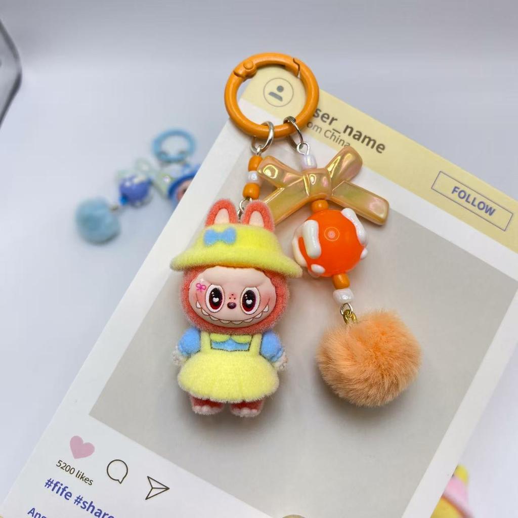 1 Плюшевый Лабубу Пасторальный Брелок Подвеска DIY Аксессуар ручной работы