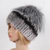Горячая Распродажа Женские Зимние Комплекты Шапка и Шарф из Натурального Меха Кролика Рекс Теплые Настоящие Мех Чернобурки Мех Кролика Рекс Шапка Шарфы 2 Штуки