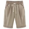 Women's Summer Casual Shorts Solid Color Drawstring Shorts