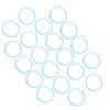 20pcs Plastic Rings Transparent Flexible Loose Leaf Book Binder Rings for School Home Office Cards Document NotebookBlue