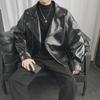 Корейская парная мотоциклетная кожаная куртка - стильное гонконгское осенне-зимнее мужское пальто