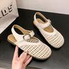 Fashion Weave Hollow Women's Sandals Flats Casual Sport Shoes 2025 Summer Sneaker Woman Trend Dress Beach Shoes Walking Flip Flops Mujer
