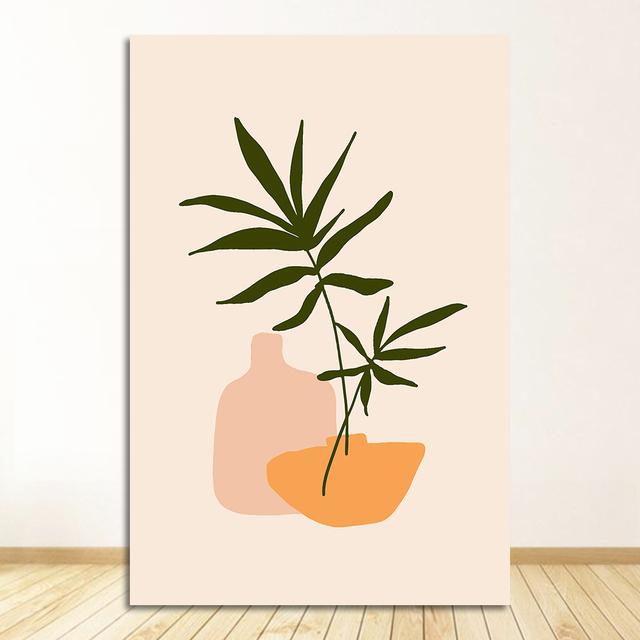 Peach Wall Art Canvas Painting Nordic Posters And Prints Wall Pictures For Living Room Decor Abstract Minimalism Girl Pineapple No Frame