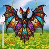 [Vibrant Bat Ornament] Acrylic Bat Hanging Ornament | 2D Flat,Stained Glass Effect Style,Ideal for Halloween&Christmas Decor