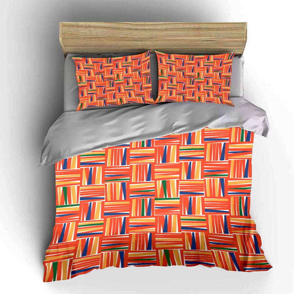 "Colorful Geometric Print Set" Bedding Duvet Cover Set Duvet Cover Pillowcases (1 * Duvet Cover 2 * Pillowcases, without duvet insert)