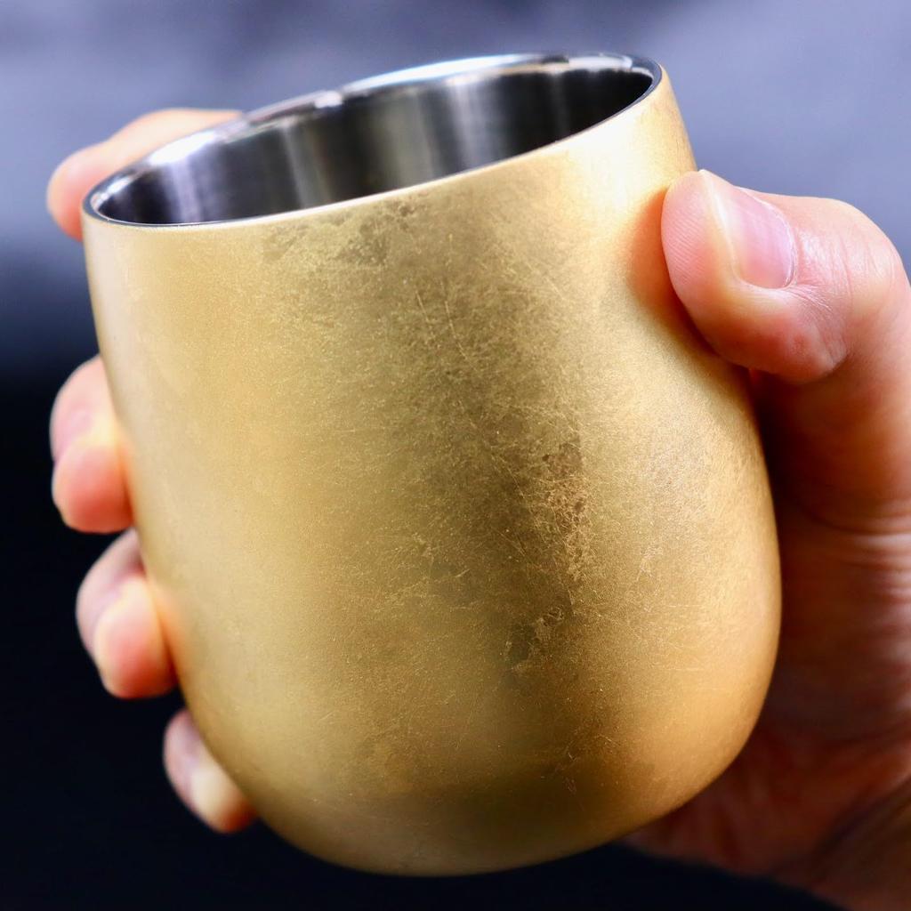 Mitani Yamanaka Lacquerware Lacquered Rock Daruma Diameter x Made in Tsubame (Mitani) (Shima) Double-Walled Tumbler, 250ml, Foil-Coated Cup, Design,