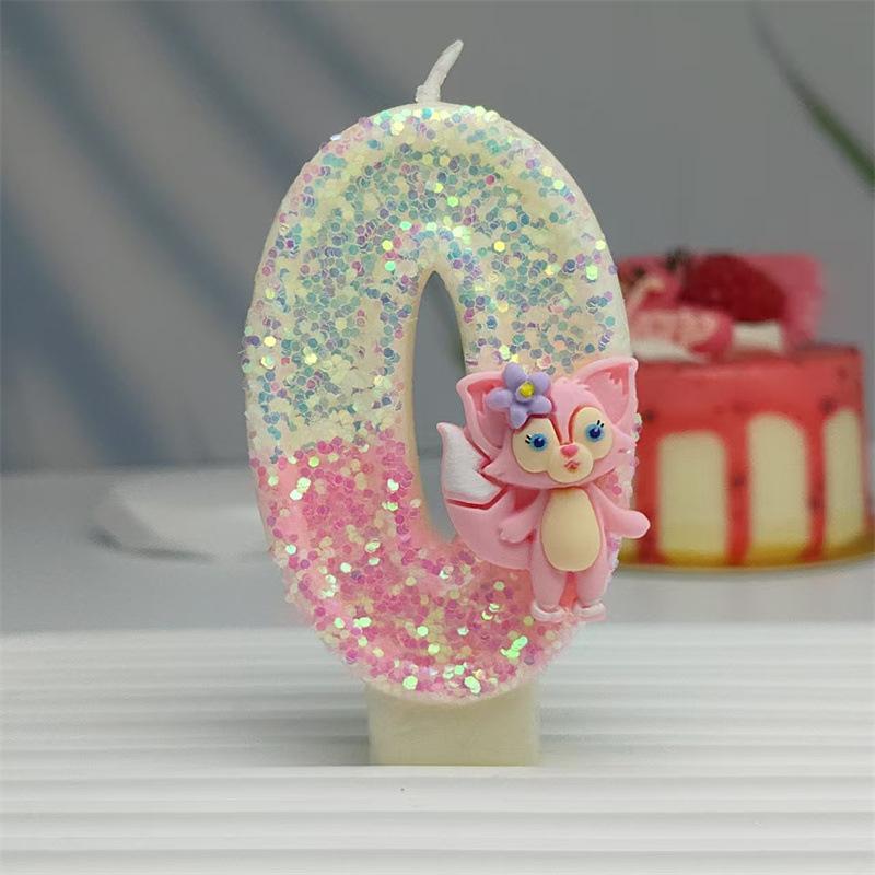 Exquisite Cute Cartoon Linnabelle Digital Candle Birthday Cake Atmosphere Birthday Decoration Candle Styles