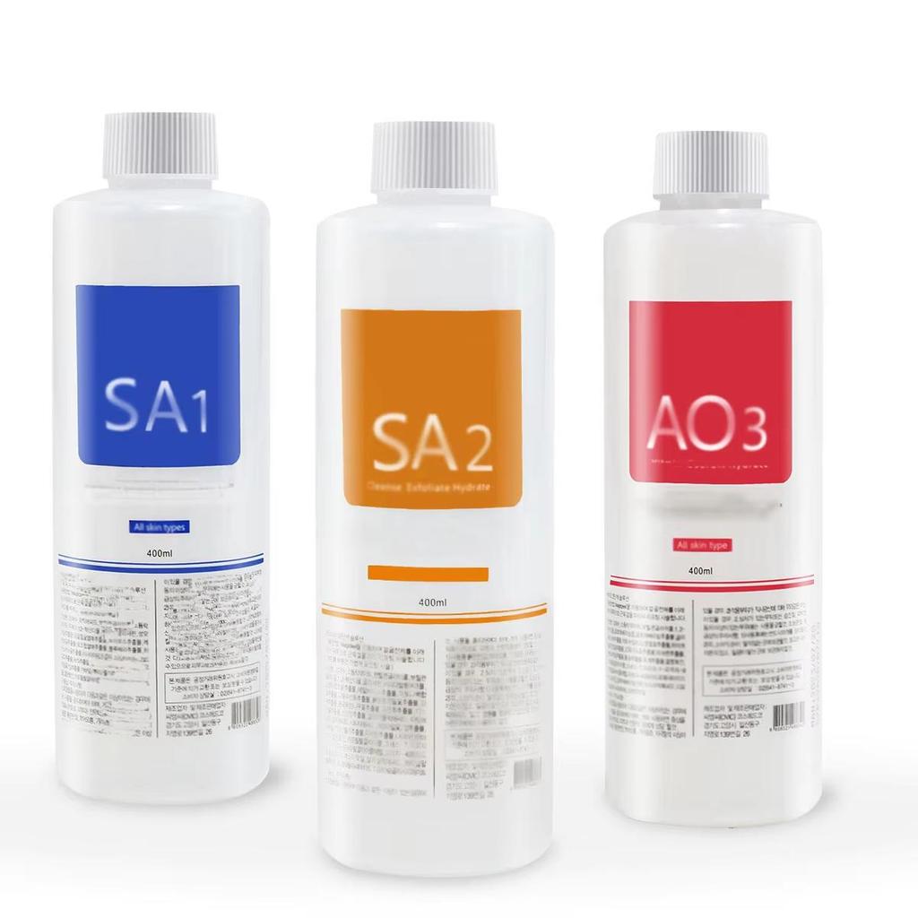 Раствор для гидропилинга 3 бутылки - Сыворотка для лица для гидродермабразии, аппарата с маленькими пузырьками и глубокой очистки кожи