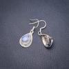 StarGems® Natural Moonstone Handmade 925 Sterling Silver Earrings 1.5" E5579