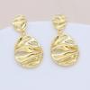 Real Gold Retention S925 Silver Needle Geometric Irregular Oval Earrings