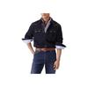 Levis SS25 Лимитированная новогодняя джинсовая куртка для мужчин с двойными карманами, на пуговицах, однобортная, темно-синяя 0036J-0000