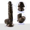 Коричневый реалистичный фаллоимитатор, эротический мягкий эротический пенис для взрослых, точка G, анальная пробка, фаллоимитатор, секс-игрушки для женщин, секс-шоп для лесбиянок