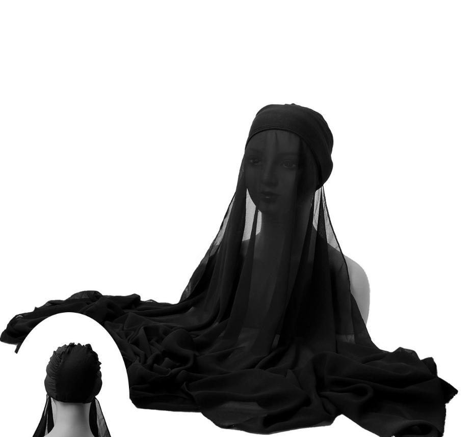 Рамадан Готовые Хиджабы Шифоновый Хиджаб Шарф с Джерси Шапочками Боннет Дизайн Бренда Мусульманский Шарф Женский Исламский Подхиджаб Хиджабы